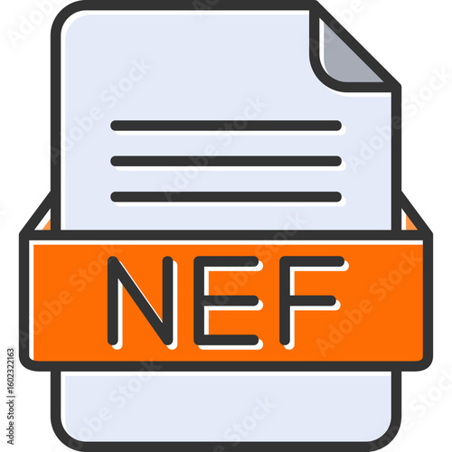 NEF File Format Vector Icon Design