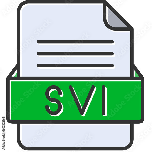 SVI File Format Vector Icon Design
