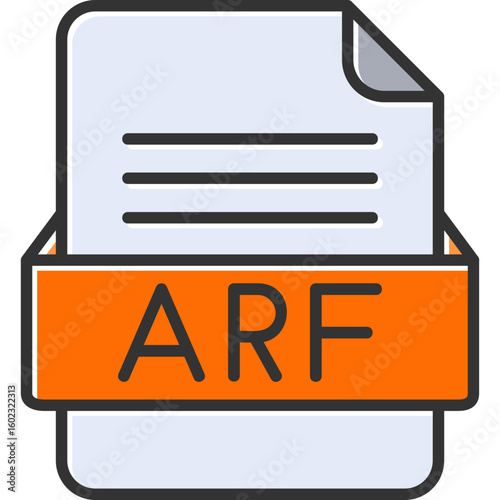 ARF File Format Vector Icon Design
