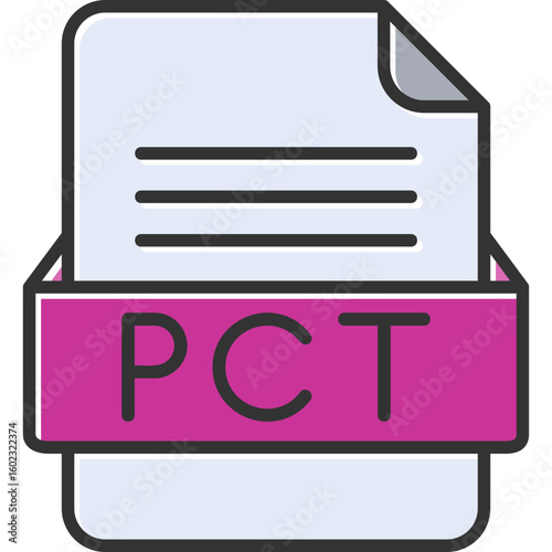 PCT File Format Vector Icon Design