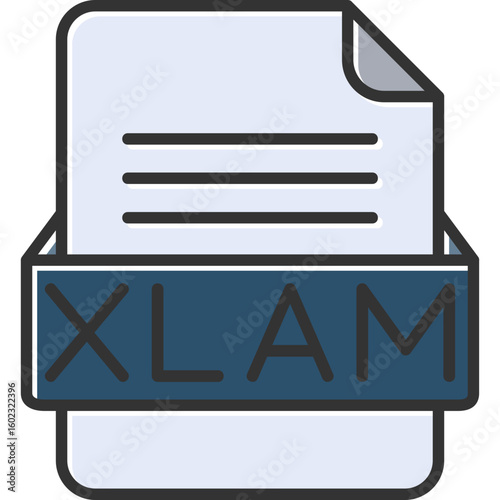 XLAM File Format Vector Icon Design