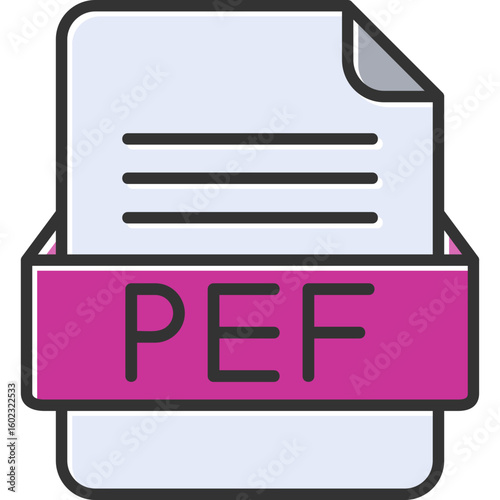 PEF File Format Vector Icon Design