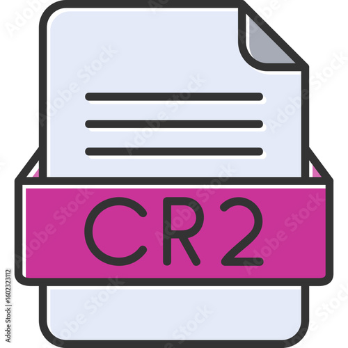Cr2 File Format Vector Icon Design