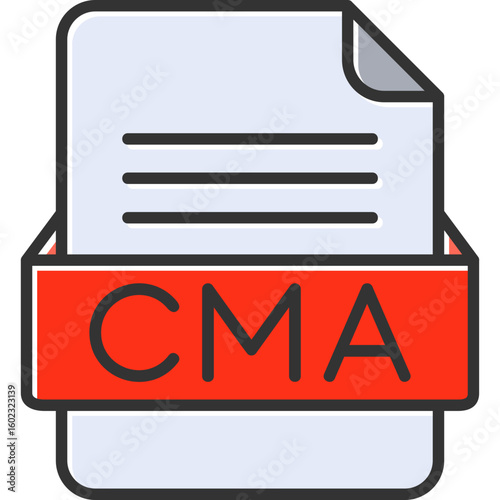 CMA File Format Vector Icon Design
