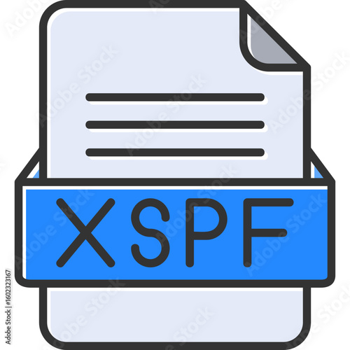 XSPF File Format Vector Icon Design