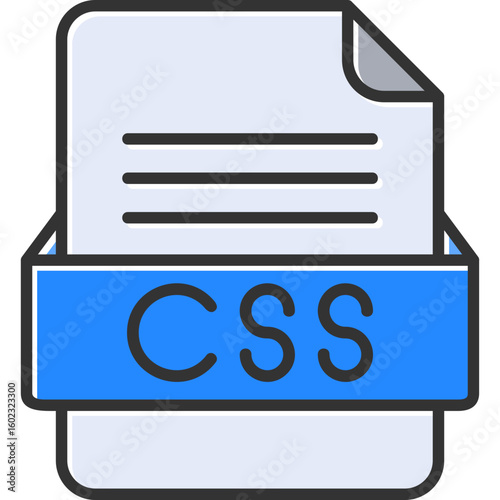 CSS File Format Vector Icon Design