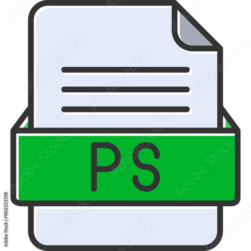 PS File Format Vector Icon Design