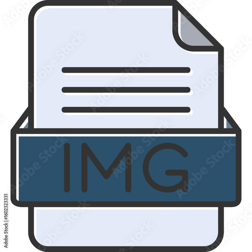 IMG File Format Vector Icon Design