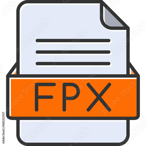 FPX File Format Vector Icon Design