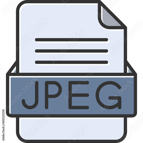 JPEG File Format Vector Icon Design