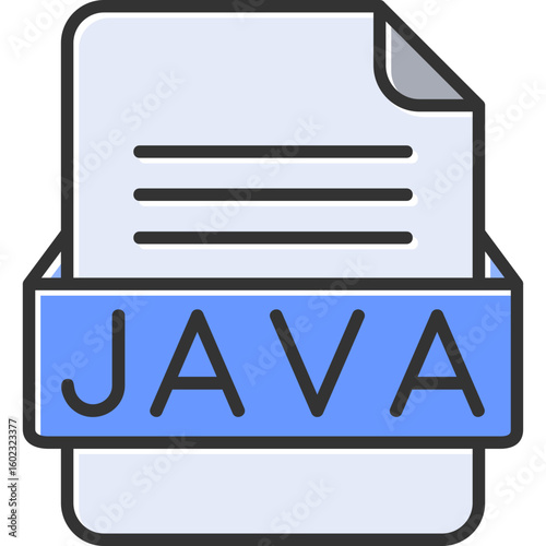 JAVA File Format Vector Icon Design