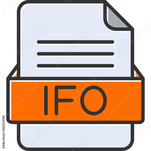 IFO File Format Vector Icon Design