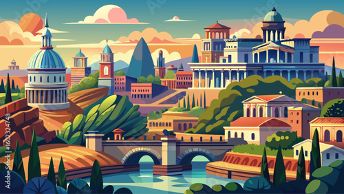  very Beautiful Panorama Rome