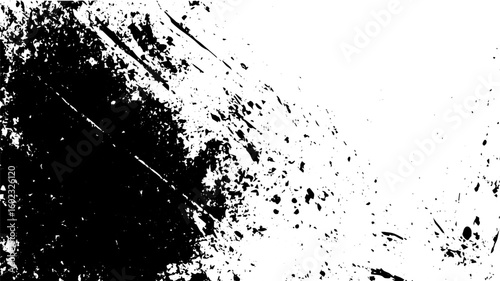 Grunge vector background with distressed texture stains and scratches in black and white perfect for vintage design overlays posters and rough wall effects.