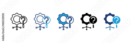 Root Cause icon set multiple style collection