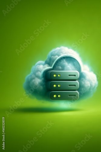Plakat Ethereal Cloud Server for Abstract Cloud Computing and Virtual Infrastructure