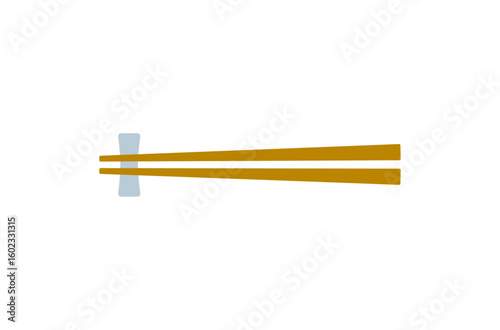 箸と箸置きのアイコン