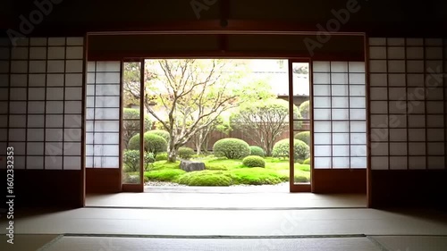 Tranquil Japanese Garden View.