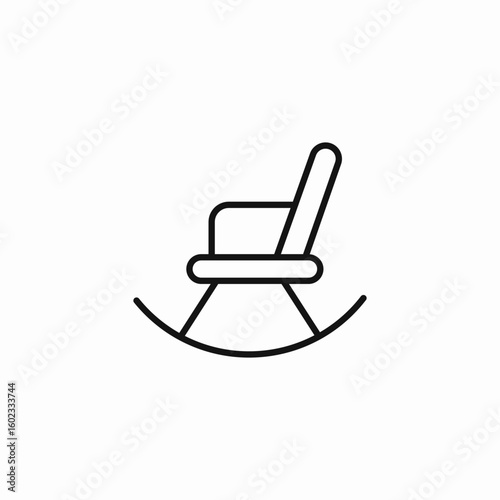 classic rocking chair icon sign vector