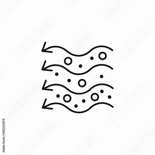 wavy lines particles icon sign vector