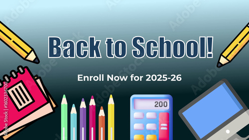 Back to School Motion Graphics.  After Effects Opener Template