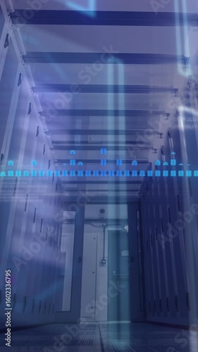 Animation of data processing over loading pad
