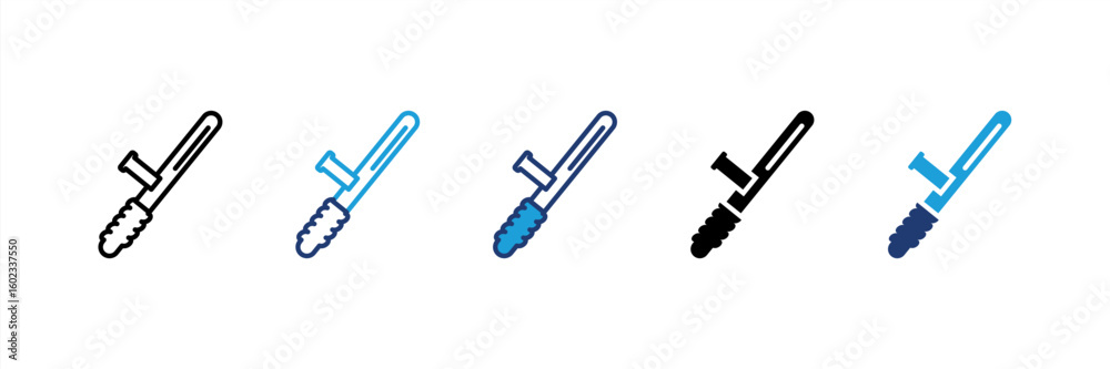Baton icon set multiple style collection Baton icon set multiple style collection