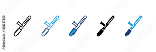 Baton icon set multiple style collection