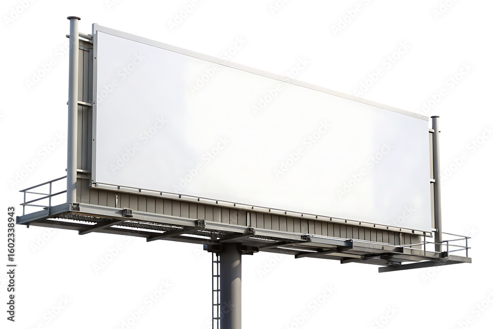 Obraz premium blank billboard format mockup empty display isolated on white background PNG, AI GENERATED