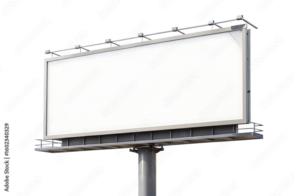 Obraz premium blank billboard format mockup empty display isolated on white background PNG, AI GENERATED