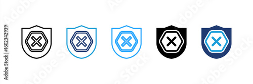 Ad Blocker icon set multiple style collection