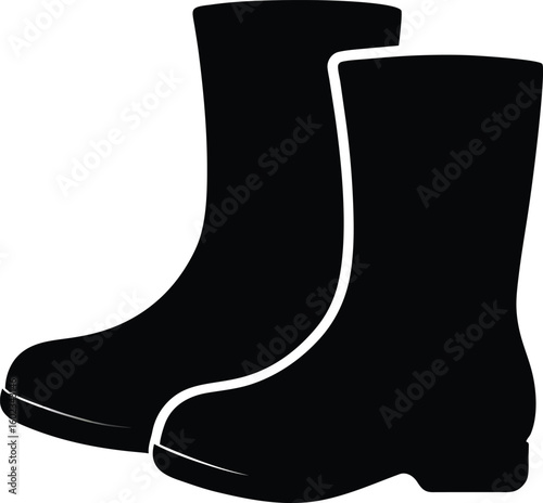 set of rubber boots isolated