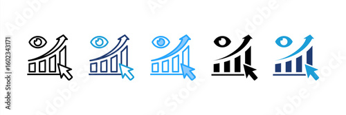 Ctr icon set multiple style collection