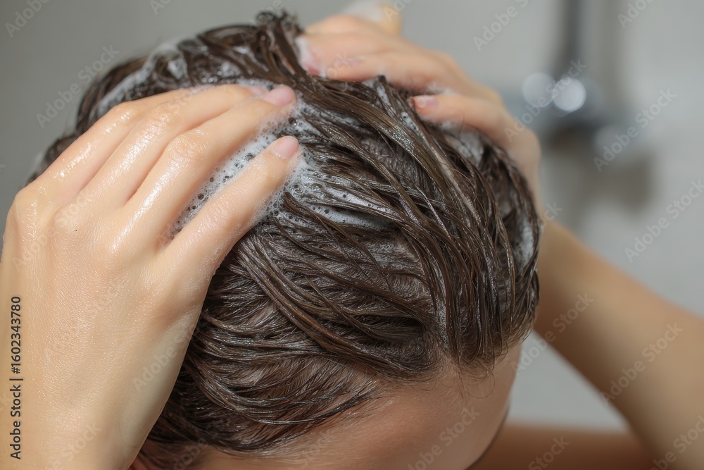 Naklejka premium shampoo for hair loss due to allergies