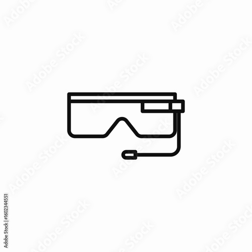 scuba diving mask icon sign vector