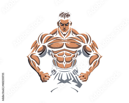 Wallpaper Mural illustration of a bodybuilder Torontodigital.ca