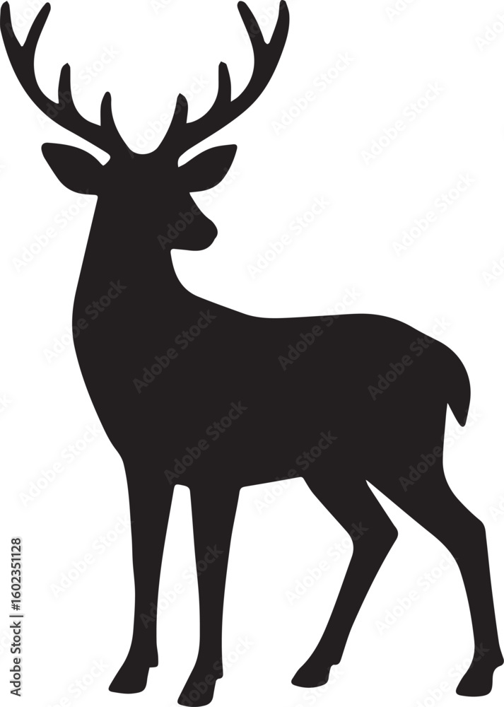 Obraz premium Elegant deer silhouette in forest setting
