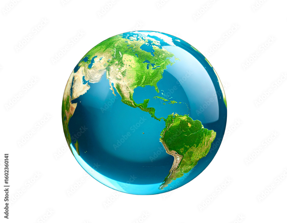 Naklejka premium Isolated Globe of the Earth on Dark Background