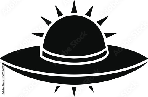 Ufo vector logo template illustration design
