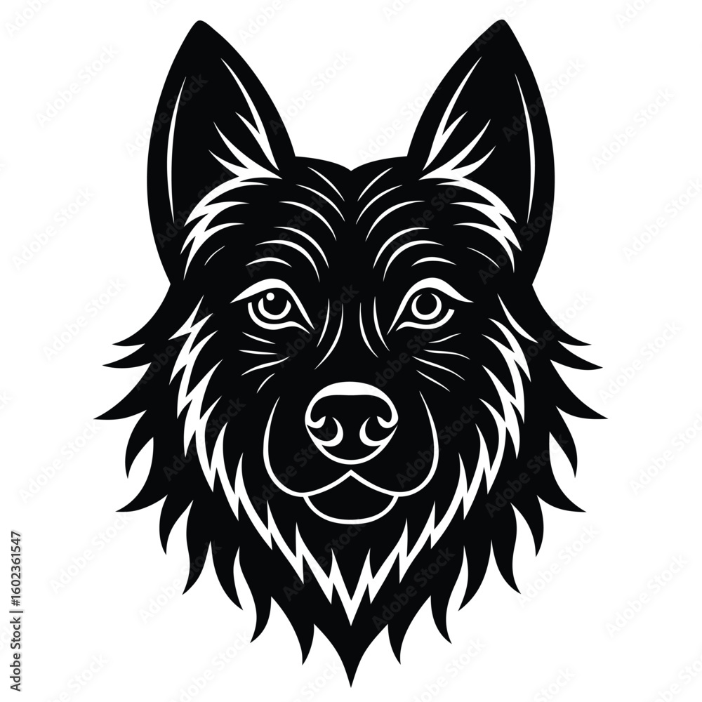 Obraz premium Wolf head vector wolf, animal, head, vector, dog, tattoo, illustration, wild, black, cartoon, lion, mascot, cat, wildlife, face, 