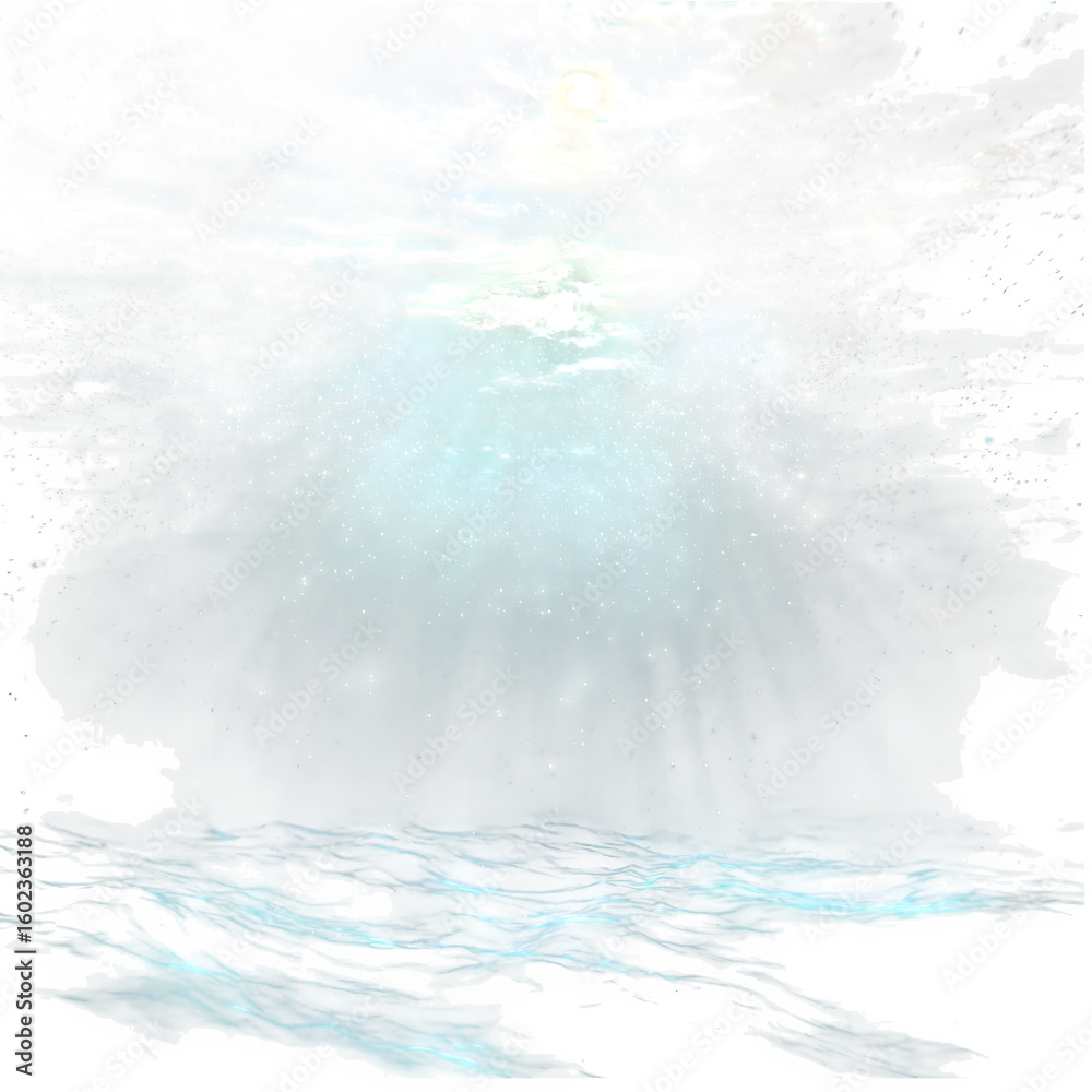 Naklejka premium Stock image of underwater animation of light rays streaming through ocean waves serene 3d scene with floating particles isolated white background batch perfect for ads and prints photo photo photo 