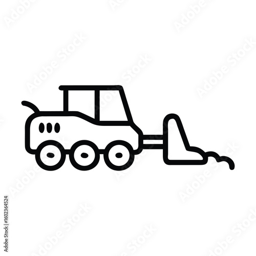 Skid steer loader icon vector