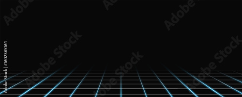 Retro cyberpunk style 80s game scene pixel art 8-bit sci-fi background. glowing neon grid and stars from vintage arcade computer games.