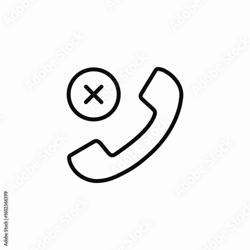 call rejected symbol icon sign vector