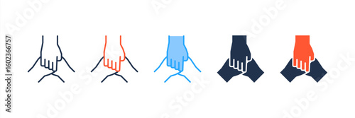 Participation icon set multiple style collection