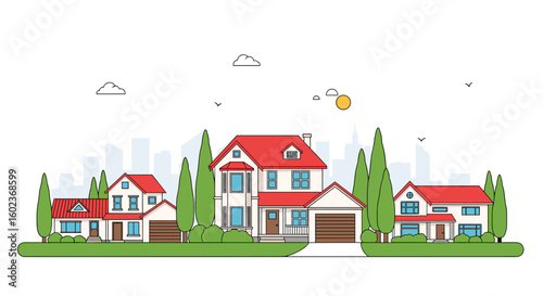 Discover beautiful homes in a vibrant neighborhood setting with green spaces