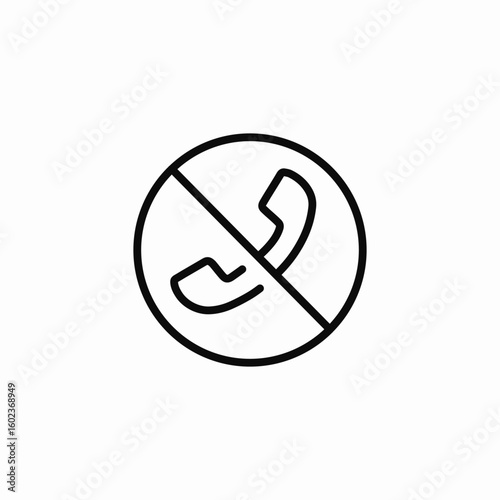 no calls allowed icon sign vector