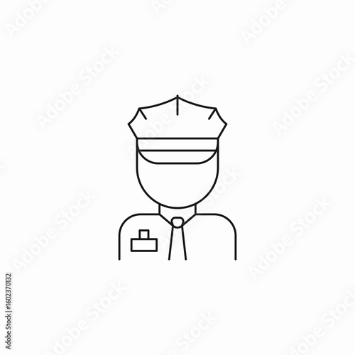 police officer uniform icon sign vector