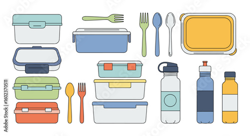 Durable food containers and reusable water bottles for convenient meal prep