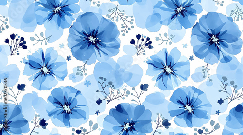 Seamless pattern with abstract flowers. Creative color floral surface design. Vector background.